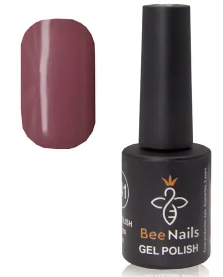 Гель-лак для нігтів Bee Nails 144 (рожево-коричневий) 8мл | Зображення 1