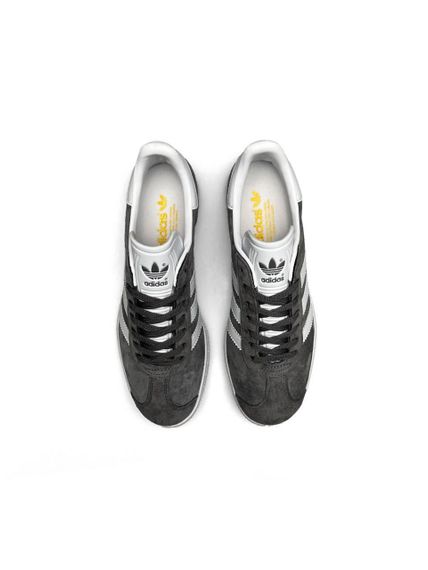 Мужские кроссовки Gazelle Gray White Stripes (замша) A1430 | Зображення 2