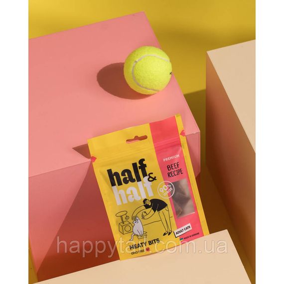 Лакомство HalfHalf м десне кусочки для котов, с говядиной 50 г | Зображення 2