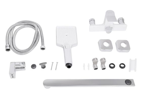 Змішувач для ванни Qtap Presto з душовим гарнітуром Chrome/White QTPRE2601CRW45578 | Зображення 6