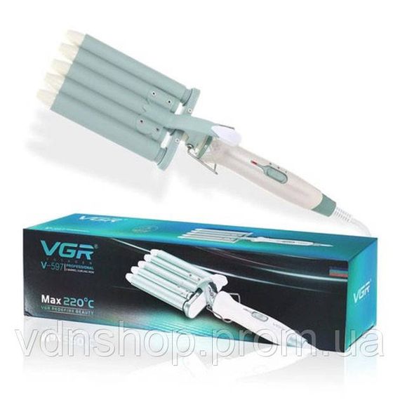 Плойка для укладки и выравнивания волос VGR V-597, Прибор для завивки волос Плойка обьема VI-19 | Зображення 2