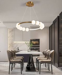 Люстра потолочная LED SG33-600-k Латунь 25-140х62х62 см.