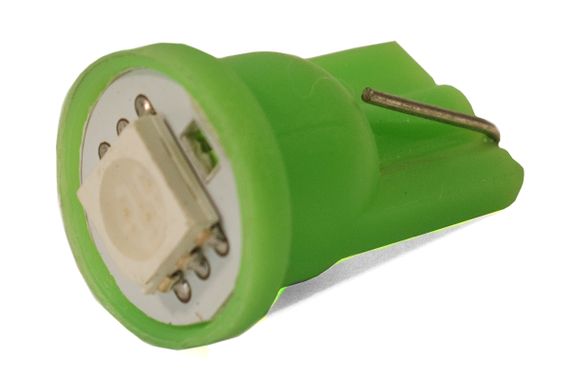 Светодиодная лампа AllLight T10  1 диод 5050 W2,1x9,5d 12V 0,45w GREEN