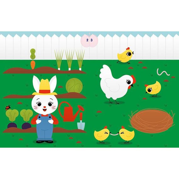 Набор для творчества "Аппликации наклейками Ферма" 1655009, 30 наклеек | Зображення 2