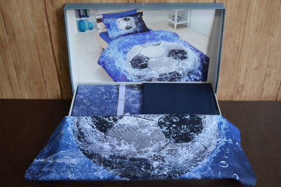 Постельное белье First Choice 3D Satin 160×220 Football | Зображення 3