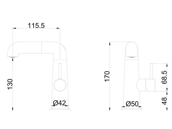 Змішувач для раковини серії ELEPHANT, поворот 360", латунь,хром AIM,DG04710-4 chrome | Зображення 3