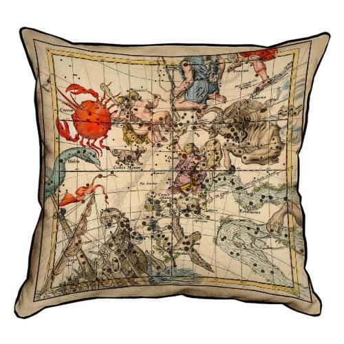 Подушка с мешковины Созвездия 45x45 см (45PHB_UNI008_BR)