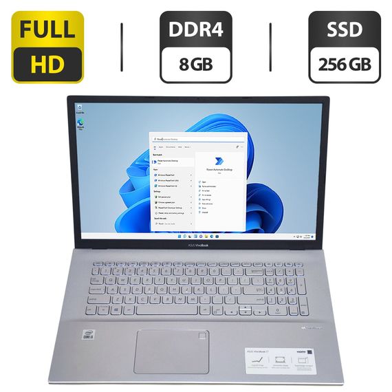 Ультрабук Asus Vivobook S712JA6 / 17.3" (1920x1080) IPS / Intel Core i5-1035G1 (4 (8) ядра по 1.0 - 3.6 GHz) / 8 GB DDR4 / 256 GB SSD / Intel UHD Graphics / WebCam б/у