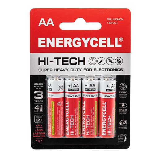 Батарейка ENERGYCELL EN15HT-B4 1.5V сольова  R6, АА4 BLISTER PK