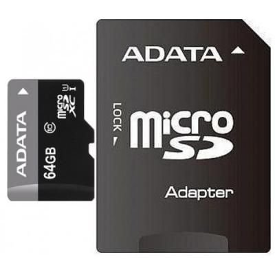 Карта пам'яті ADATA 64GB microSD class 10 UHS-I (AUSDX64GUICL10-RA1) (AUSDX64GUICL10-RA1)