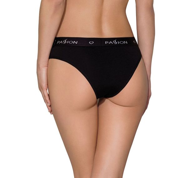 Трусики-сліпи з бавовни з еластаном Passion PS004 PANTIES black, S | Зображення 1