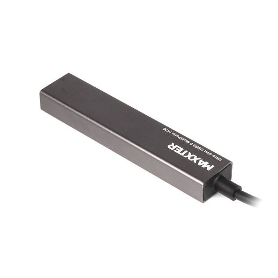 Хаб USB 3.0 Type-A HU3A-4P-02 на 4 порти, метал, темно-сірий | Зображення 1