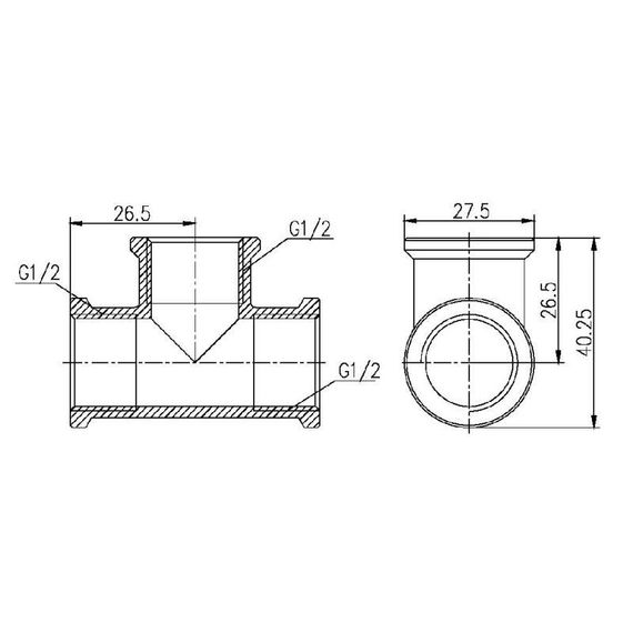 Тройник Thermo Alliance Forte 1/2" ВВ SF36115 | Зображення 1
