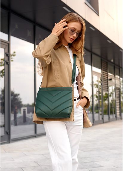 Сумка жіноча Sambag Rose зелена 27 х 25 х 5 см (94380007)