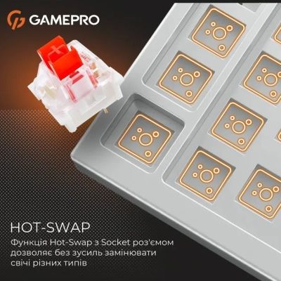 Клавиатура GamePro Genesis Infinity MK130BW Outemu Swithes USB White (MK130BW) | Зображення 3