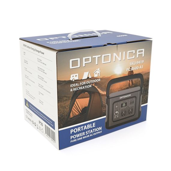 Зарядна станція Optonica B600-A1. Ємність 512Wt/h, Потужність 600Вт. Out:2xAC230, 2хDC13.3V/10A, USB-3x5V/2.4A, Type-C 100W(PD), | Зображення 1