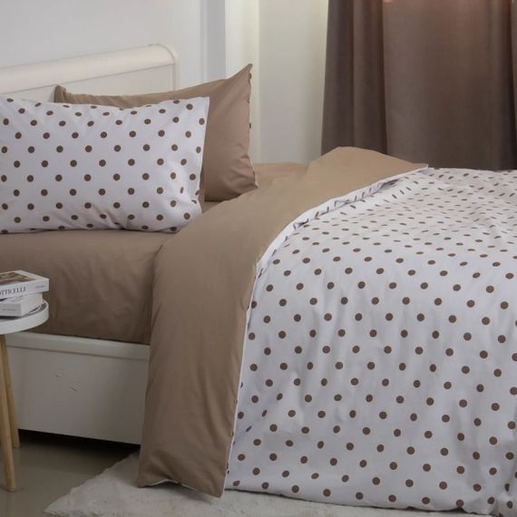 Постільна білизна євро ТЕП Happy Sleep Chocolate Dots 2-03796_35238 220х200 см | Зображення 1