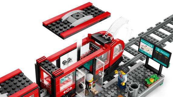 Конструктор LEGO City Трамвай і вокзал у центрі міста 60423 | Зображення 5