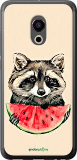 Чохол на Meizu Pro 6 Єнотик з кавуном "4605t-293-2448"