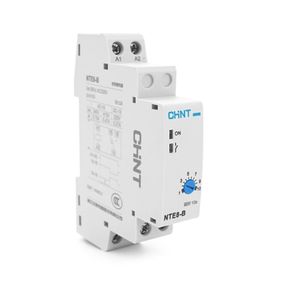 Реле часу CHINT NTE8B110S, на DIN-рейку, затримка вмикання-1с-10с, Ue/le: AC-15 240В/0, 75А, -5°С~+40°С, 93х66, 5х18, 5 мм