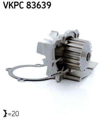 Водяной насос SUZUKI VITARA, TOYOTA COROLLA, LANCIA PHEDRA, SKF (VKPC83639) | Зображення 2
