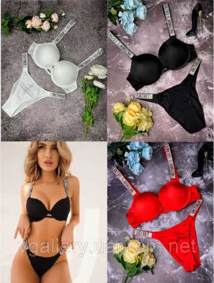 Жіночий Купальник — комплект Victoria's Secret зі стрингами Жіночий купальник Вікторія Сікрет Преміум Високості 38D
