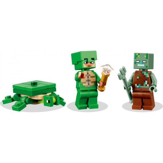 Конструктор LEGO Minecraft Пляжний будинок у формі черепахи 234 деталей (21254) | Зображення 2