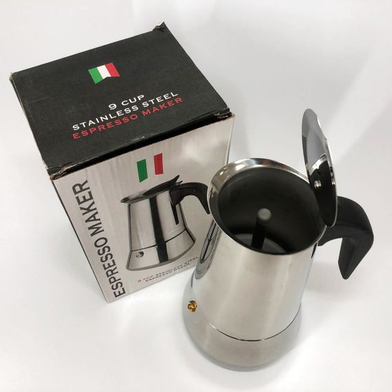 Гейзер 3 чашки UNIQUE UN-1903, Гейзерная кофеварка для электроплиты, Топ гейзерных кофеварок EB-33 | Зображення 7