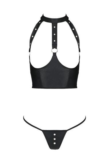 Комплект Passion GENEVIA SET WITH OPEN BRA Чорний L/XL | Зображення 2