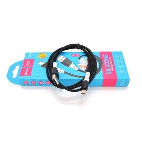 Кабель Hoco X82 silicone,Micro-USB,2.4A,Black,длина 1м,BOX