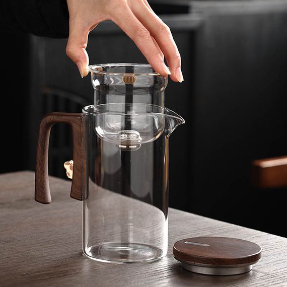 Чайник для заваривания TeaPot D-28 Small pretty waist 720ml Transparent | Зображення 6