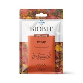 Корм Природа Біовіт Колор для яскраво-забарвлених акваріумних риб пластинчатий 10 г