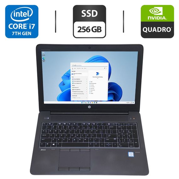Мобильная рабочая станция HP ZBook Studio G4 / 15.6" (1920x1080) IPS / Intel Core i7-7820HQ (4 (8) ядра по 2.9 - 3.9 GHz) / 16 GB DDR4 / 256 GB SSD / nVidia Quadro M2200, 4 GB GDDR5, 128-bit / WebCam б/у