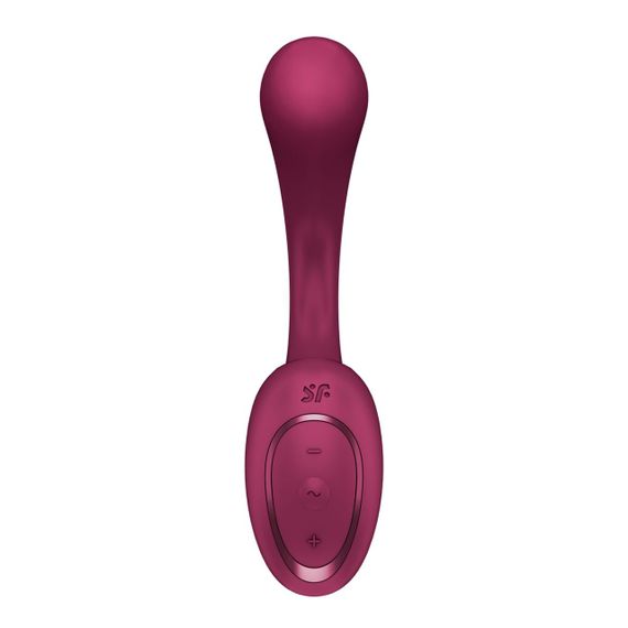 Вагінально-кліторальний вібратор Satisfyer G for Goddess 2 Wine Red, 2 мотори Sex Aura | Зображення 2
