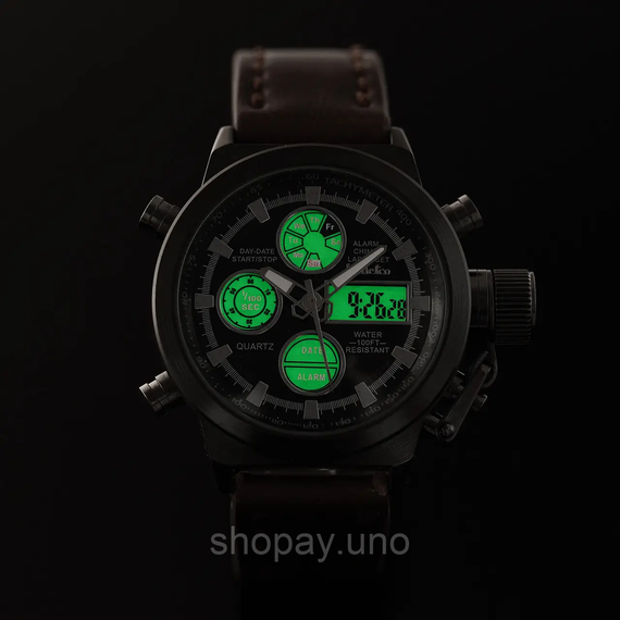 Наручний чоловічий годинник AMST Watch / Армійський чоловічий годинник з підсвічуванням вологостійкий | Зображення 4