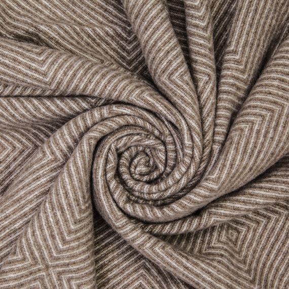 Плед Мериносовий Ромб коричневий Love You 140 x 200 см | Зображення 1