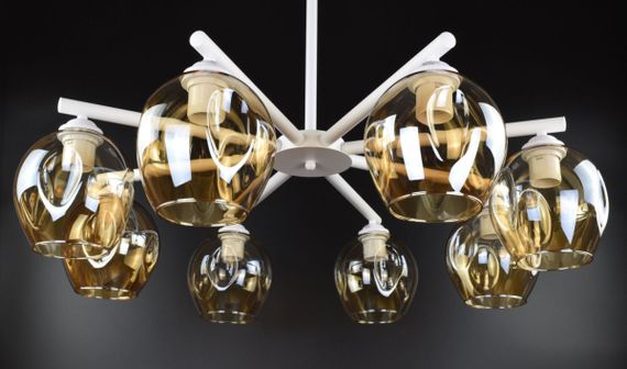 Люстра стельова на 8 лампочок 26484 Білий 50х80х80 см. | Зображення 2