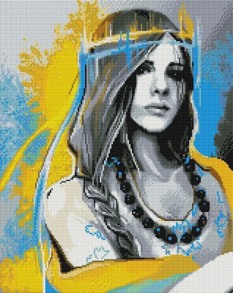 Алмазна мозаїка Дівчина українка 40х50 см ColorArt SP107 | Зображення 1