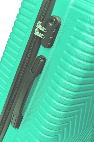 Малый пластиковый чемодан на колесах 45L GD Polo cалатовый | Зображення 3