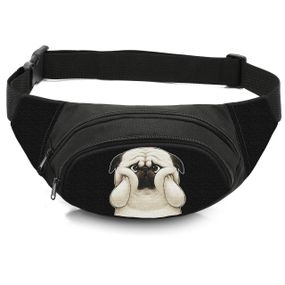 Сумка-бананка дитяча з принтом Мопс поясна сумка для хлопчика (4700)