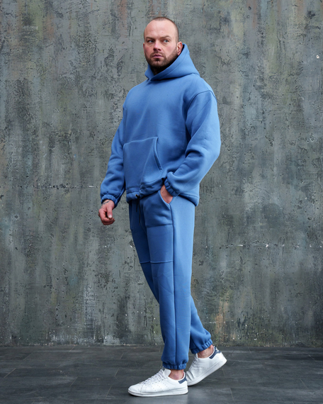 Костюм оверсайз зима премиум синий XL | Зображення 8