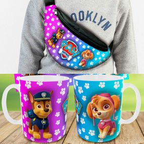 Подарочный набор :Сумка-бананка+ Кружка Щенячий патруль"Paw Patrol" детский,для мальчика (00194)