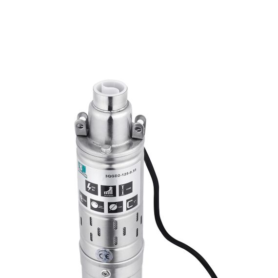 Насос глибинний шнековий Pumpman 3QGD2-125-0.55 кВт Нmax 125 м Qmax 1,8 куб.м 550 Вт | Зображення 3