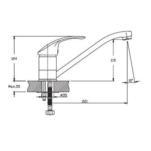 Змішувач для кухні Haiba MARS 004 бежевий HB0245 | Зображення 1