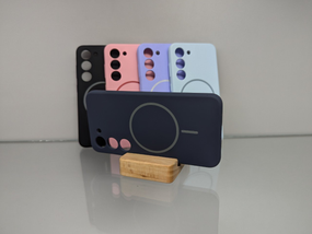 Samsung Galaxy S23 MagSafe Протиударный чохол Софт Тач чохол синій