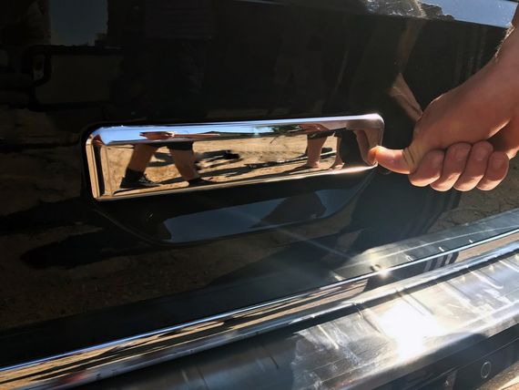 Накладка на заднюю ручку (нерж) OmsaLine - Итальянская нержавейка для Volkswagen T6 2015-2024, | Зображення 4