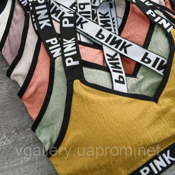 Жіночий комплект Pink, Спортивний комплект Pink", топ зі суцільним знімним поролоном-коректором. | Зображення 1