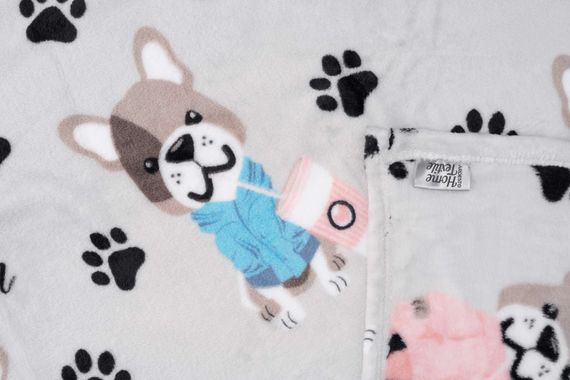 Плед Ardesto Flannel, 160х200 см, бульдоги (ART0112PB) | Зображення 3