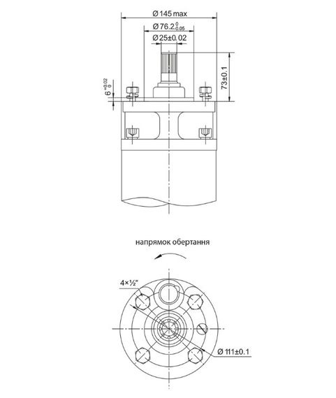 Насос відцентровий свердловинний DONGYIN 6SP60-16 380В 30кВт H 224(125)м Q 1300(1000)л/хв Ø145мм +пульт (з 3х частин) (7777733) | Зображення 2