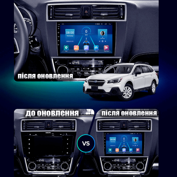 Штатная магнитола 9" Lesko для Subaru Legacy VI 2014-2017 1/16Gb Wi-Fi GPS Base Субару | Зображення 2
